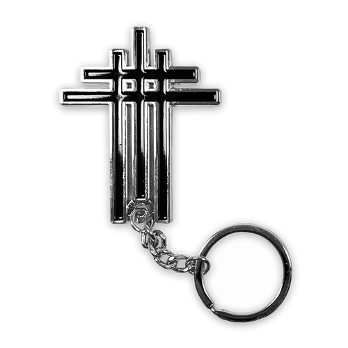 Behemoth "Triumviratus Cross" Silver Keychain