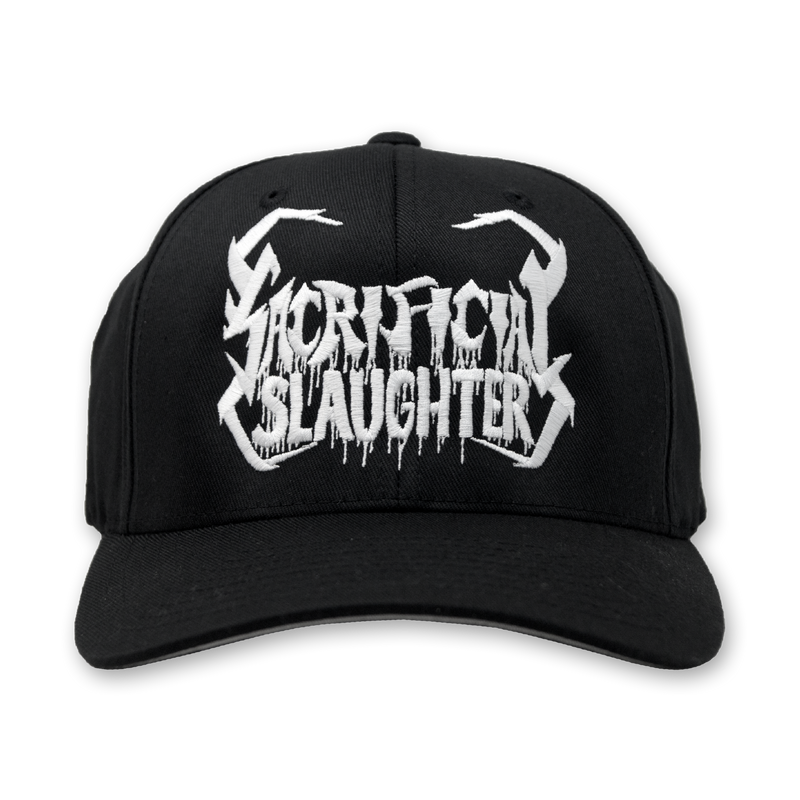 Buy – Sacrificial Slaughter "Skull Logo" Flex Fit – Metal Band & Music Merch – Massacre Merch