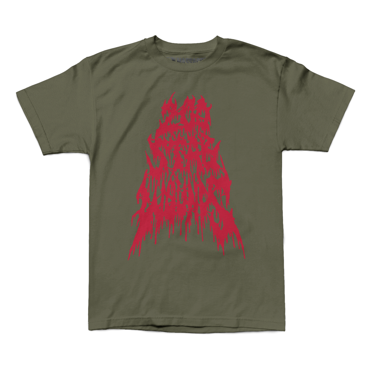 200 Stab Wounds "Stacked" Military Green Shirt