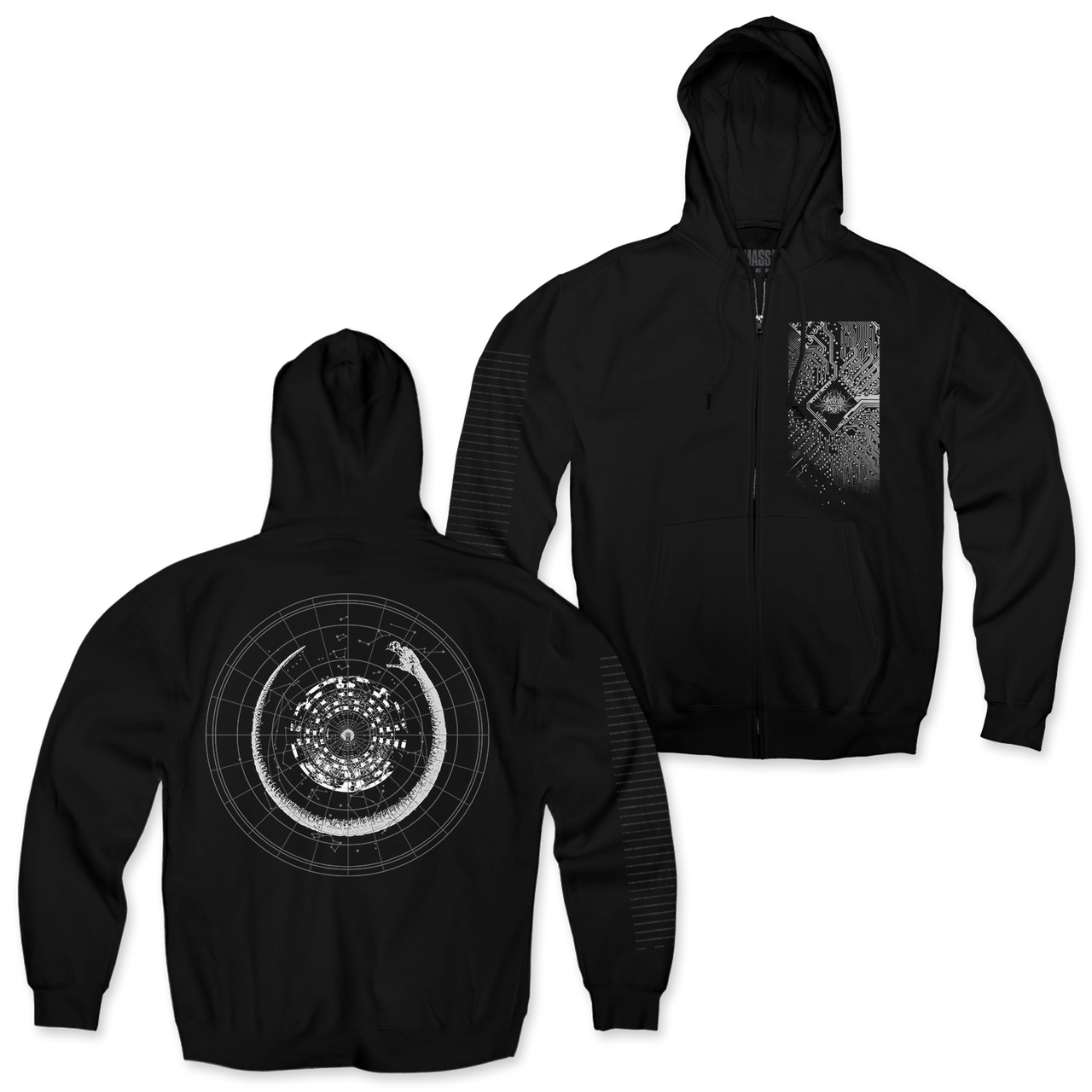 Buy – Artificial Brain "Binary" Zip Hoodie – Metal Band & Music Merch – Massacre Merch