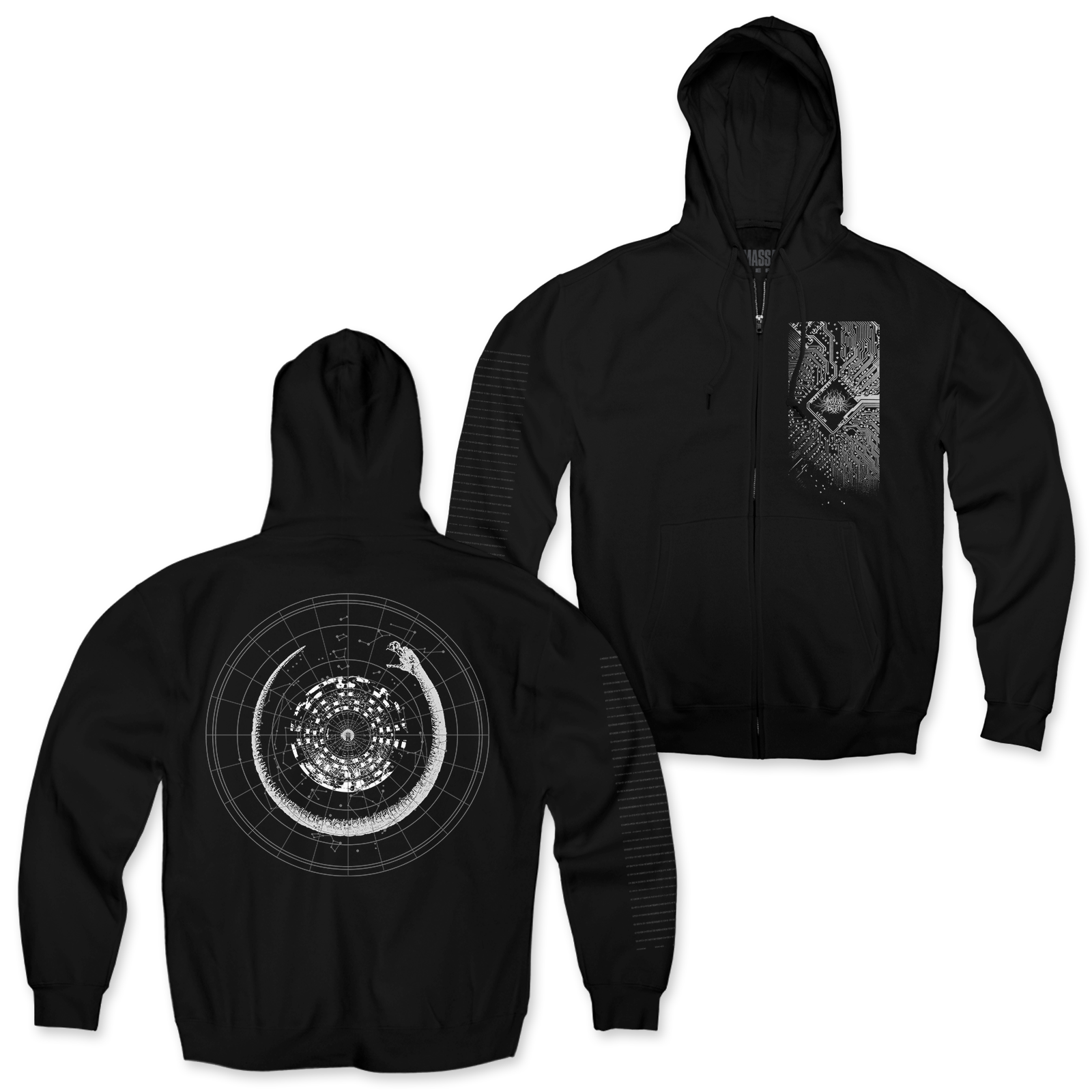 Buy – Artificial Brain "Binary" Zip Hoodie – Metal Band & Music Merch – Massacre Merch