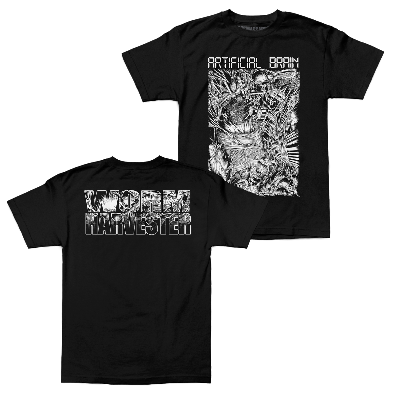 Buy – Artificial Brain "Worm Harvester" Shirt – Metal Band & Music Merch – Massacre Merch