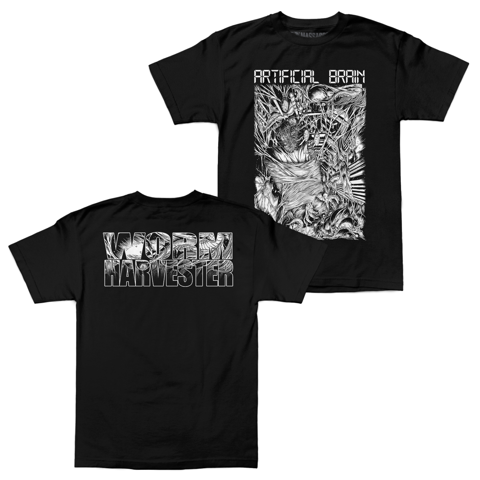 Buy – Artificial Brain "Worm Harvester" Shirt – Metal Band & Music Merch – Massacre Merch