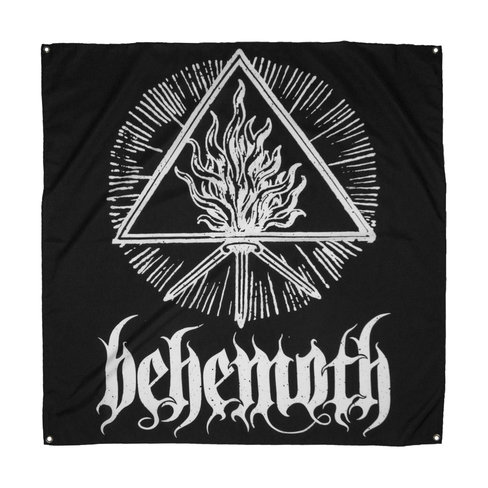 Buy – Behemoth "White Black Sigil" Flag – Metal Band & Music Merch – Massacre Merch