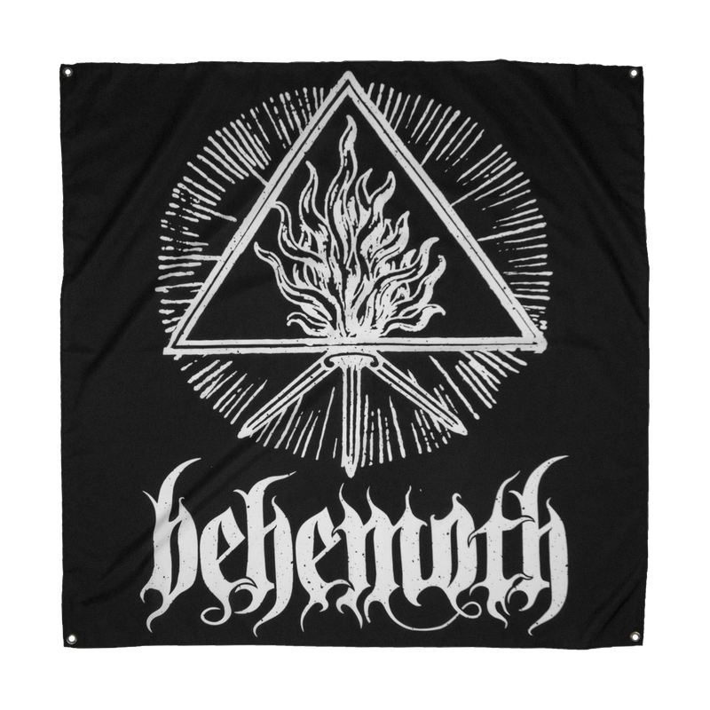 Buy – Behemoth "White Black Sigil" Flag – Metal Band & Music Merch – Massacre Merch