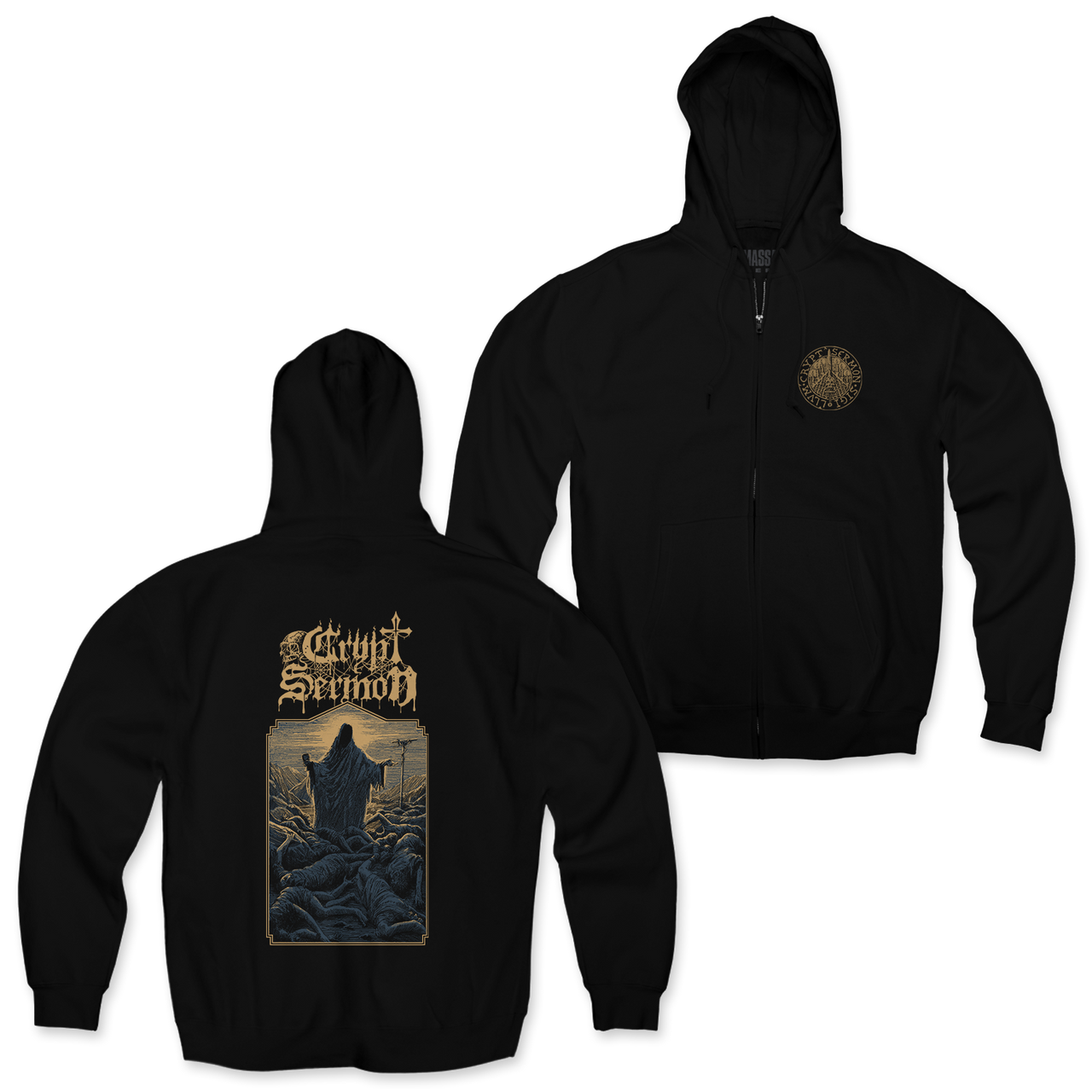 Buy – Crypt Sermon "Sigil" Zip Hoodie – Metal Band & Music Merch – Massacre Merch