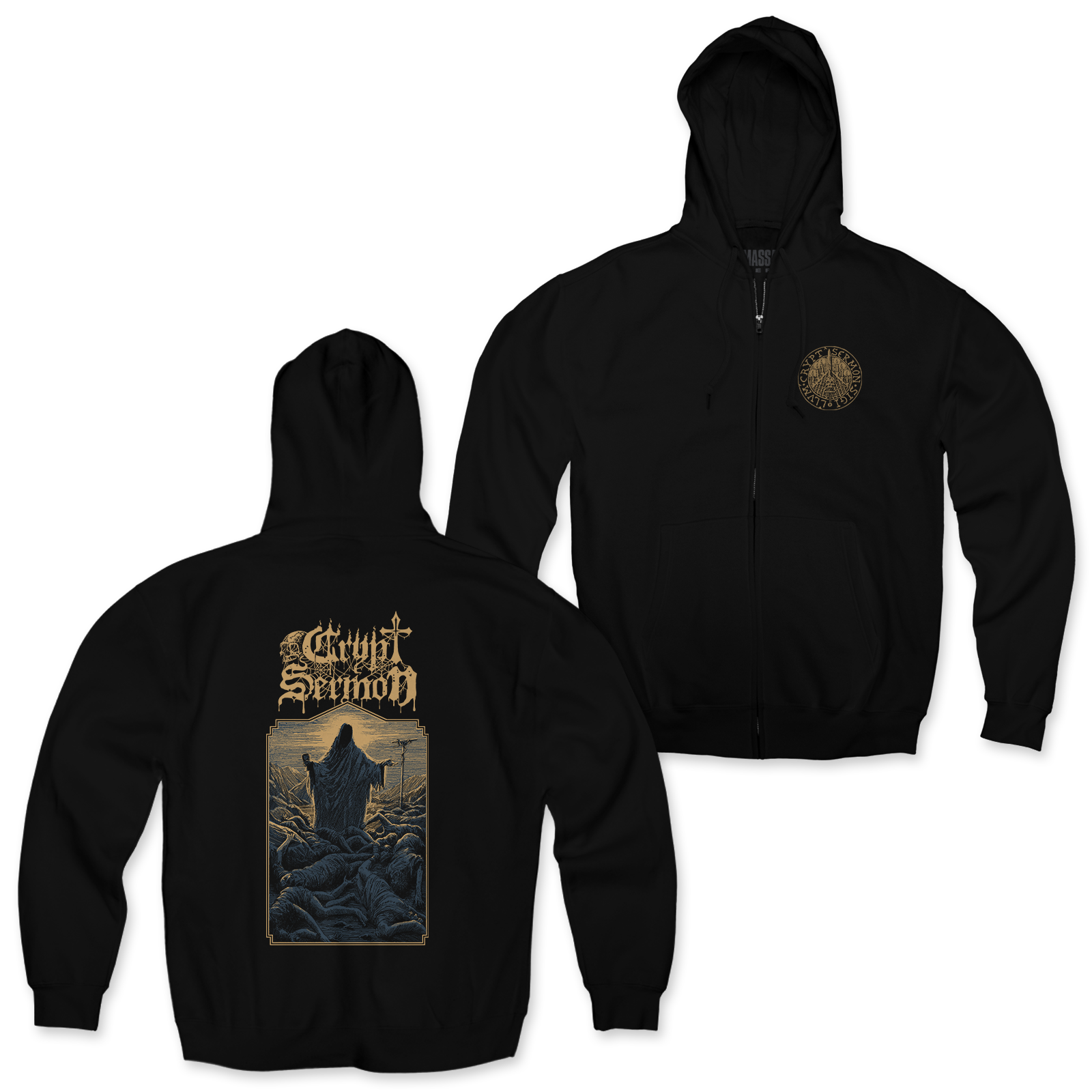 Buy – Crypt Sermon "Sigil" Zip Hoodie – Metal Band & Music Merch – Massacre Merch