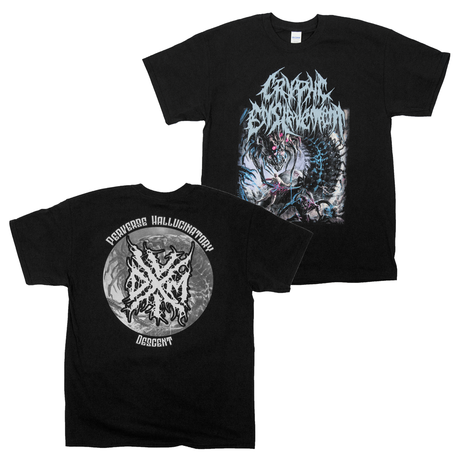 Buy – Cryptic Enslavement "Perverse Hallucinatory Descent" Shirt – Metal Band & Music Merch – Massacre Merch