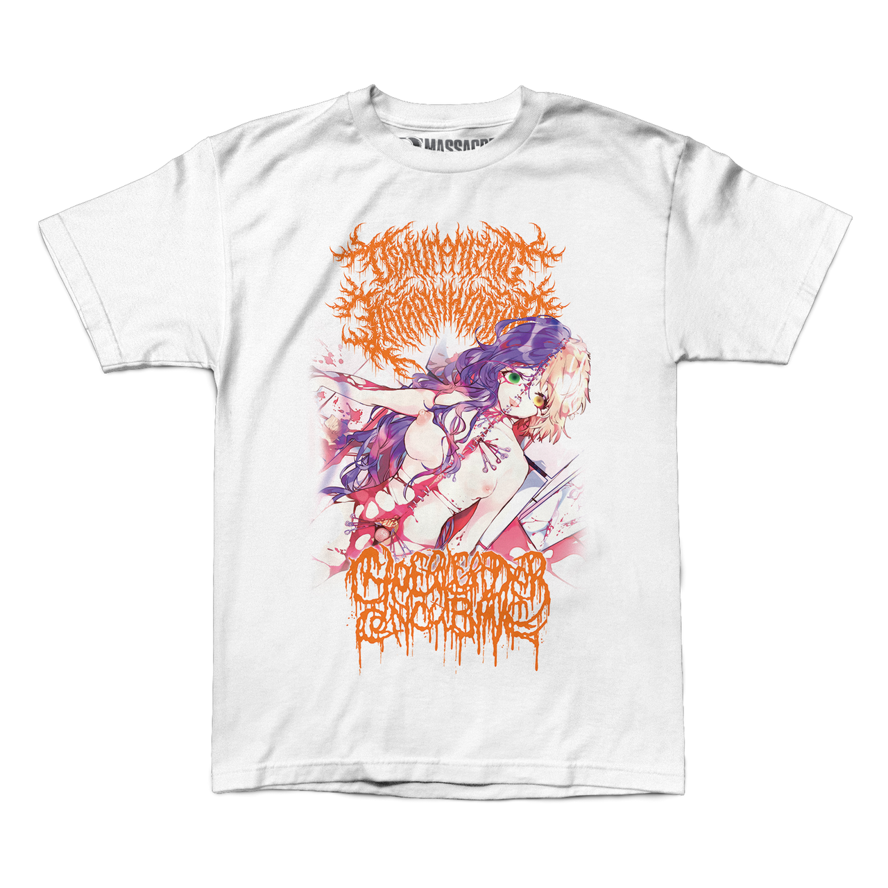 Buy – Dehumanizing Itatrain Worship / Cheerleader Concubine "The Divine Union of Serrated Flesh" Shirt – Metal Band & Music Merch – Massacre Merch