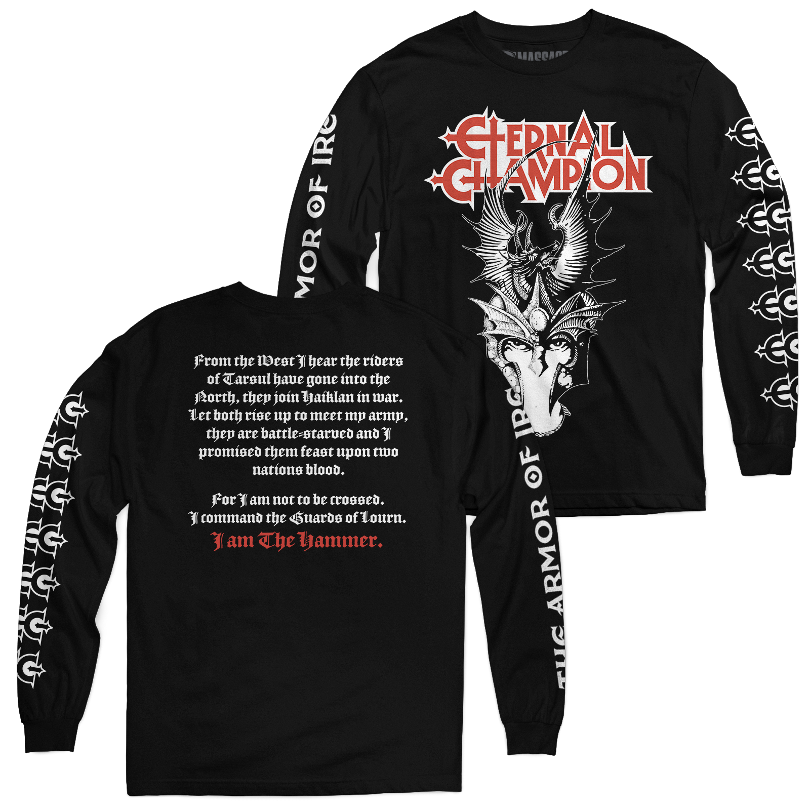 Buy – Eternal Champion "I Am The Hammer" Long Sleeve – Metal Band & Music Merch – Massacre Merch