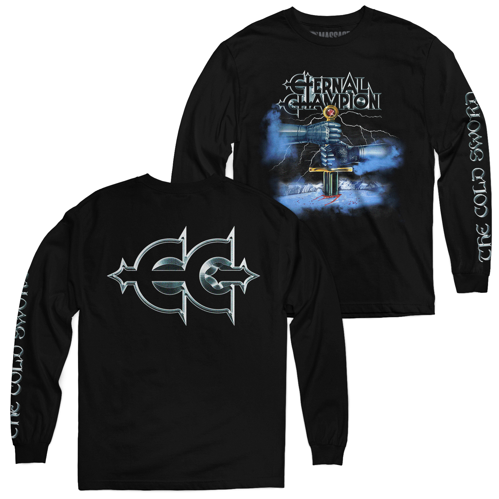 Buy – Eternal Champion "The Cold Sword" Long Sleeve – Metal Band & Music Merch – Massacre Merch