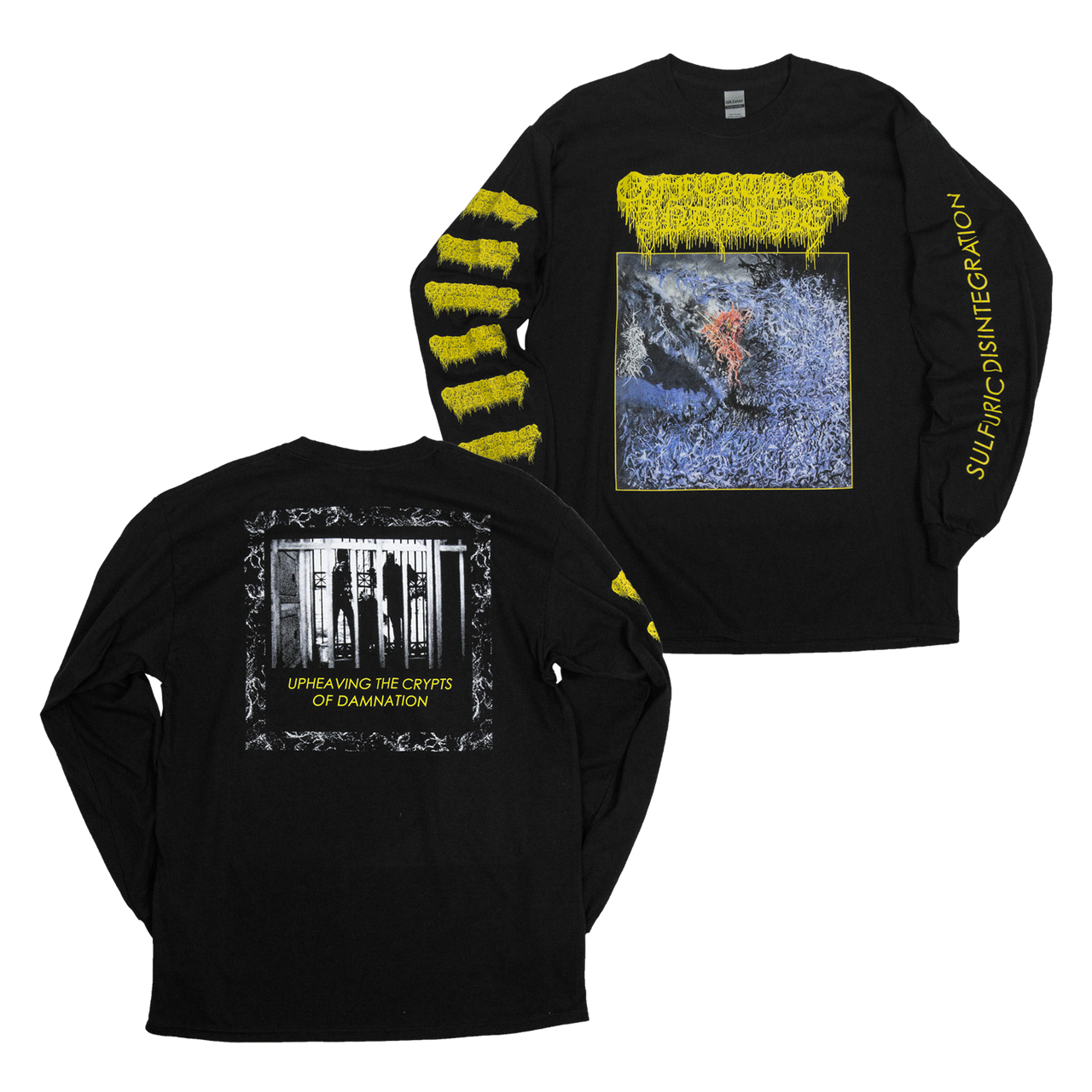 Buy – Of Feather and Bone "Sulfuric Disintegration" Long Sleeve – Metal Band & Music Merch – Massacre Merch