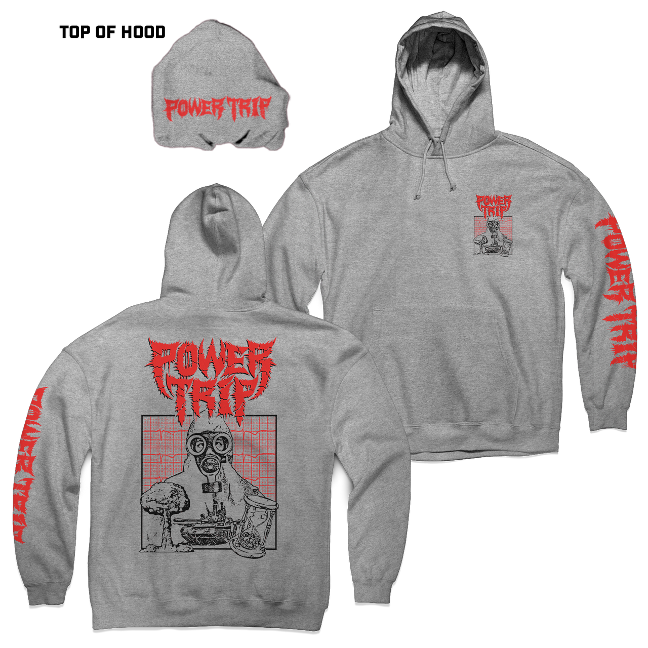 Buy – Power Trip "Gas Mask" Hoodie – Metal Band & Music Merch – Massacre Merch