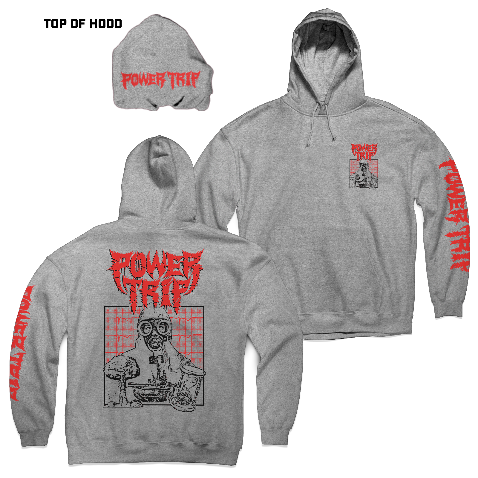 Buy – Power Trip "Gas Mask" Hoodie – Metal Band & Music Merch – Massacre Merch