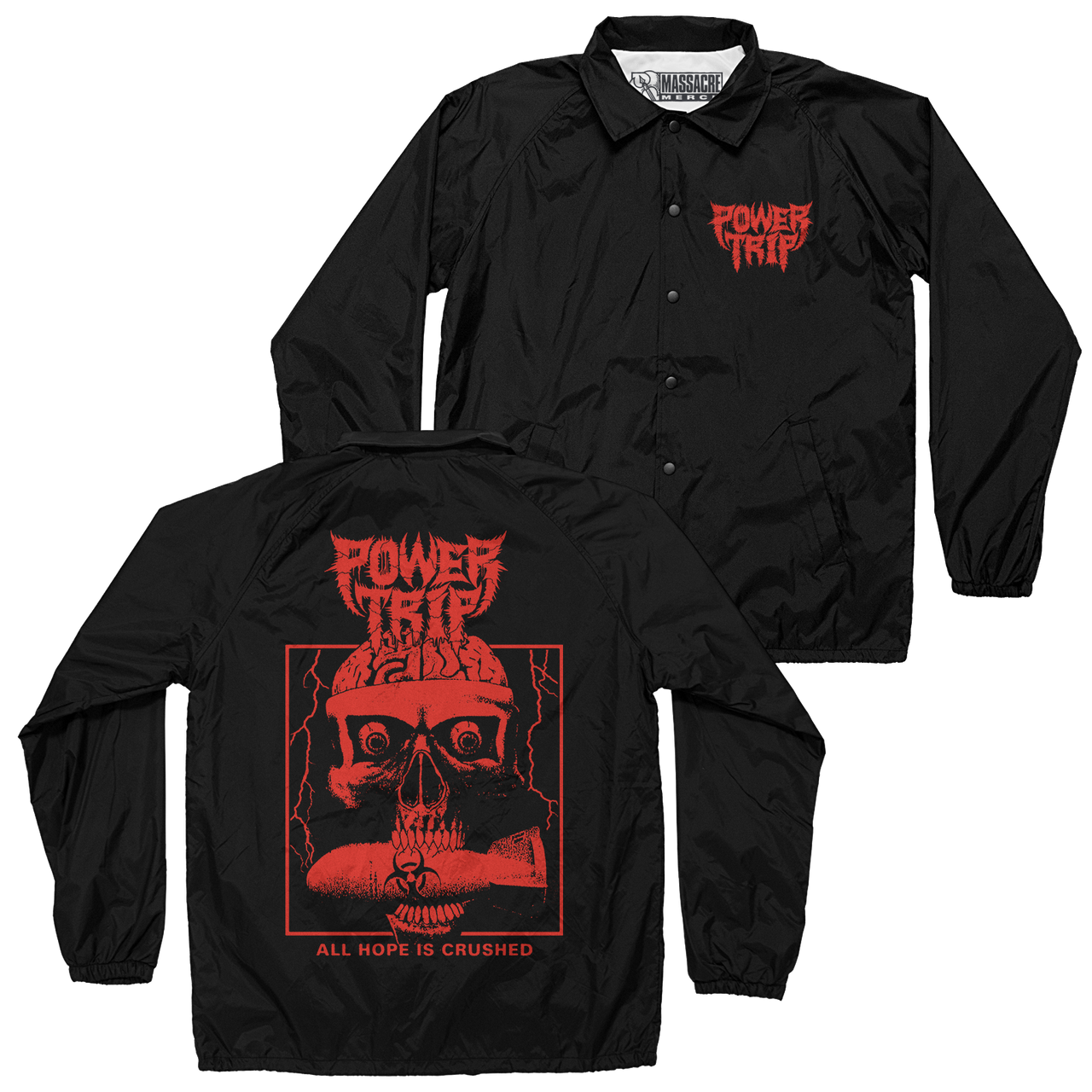 Buy – Power Trip "Hope Is Crushed" Coaches Jacket – Metal Band & Music Merch – Massacre Merch