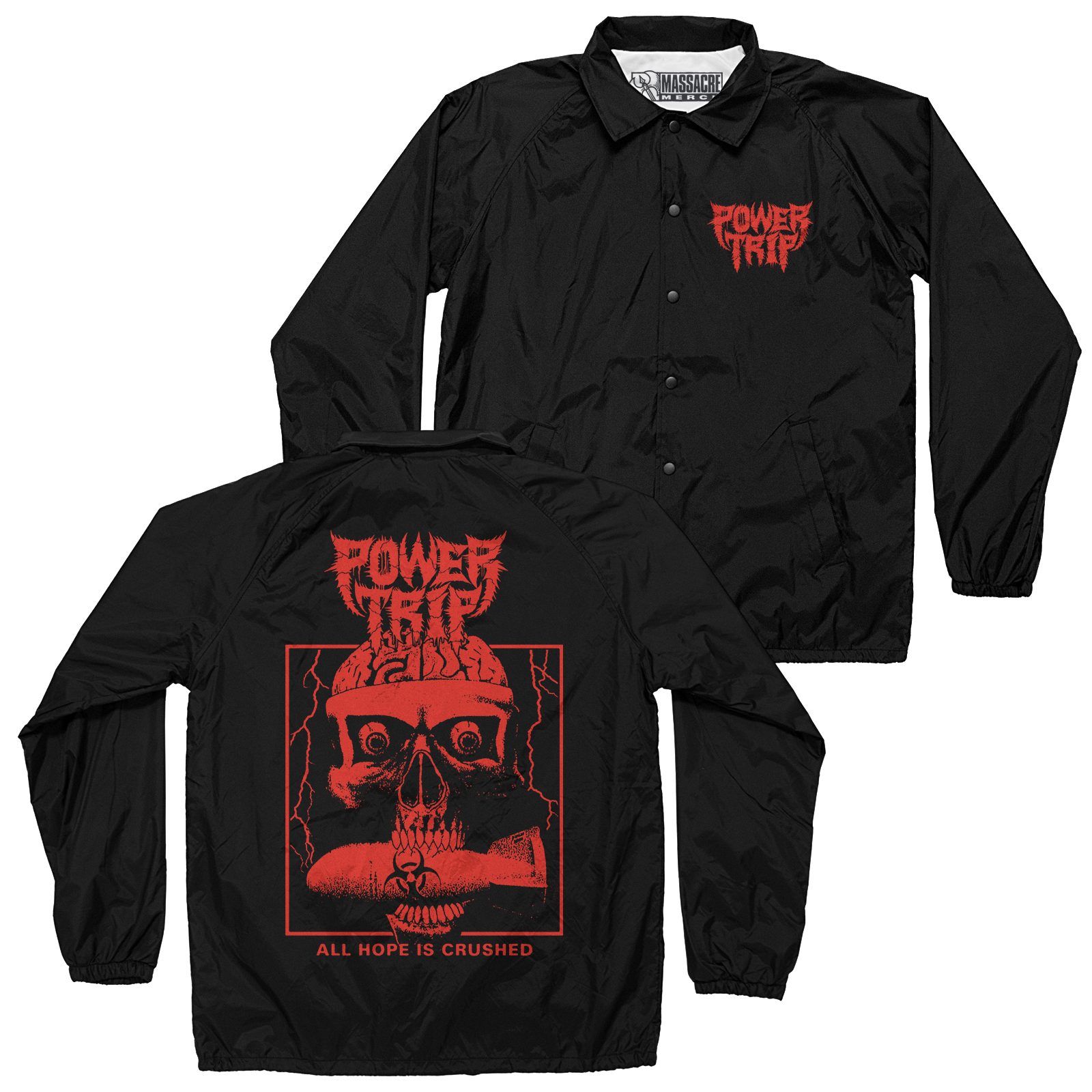 Buy – Power Trip "Hope Is Crushed" Coaches Jacket – Metal Band & Music Merch – Massacre Merch