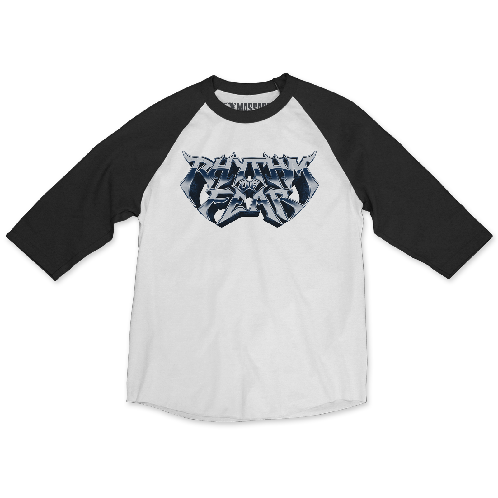 Buy – Rhythm Of Fear "Rock" Raglan – Metal Band & Music Merch – Massacre Merch