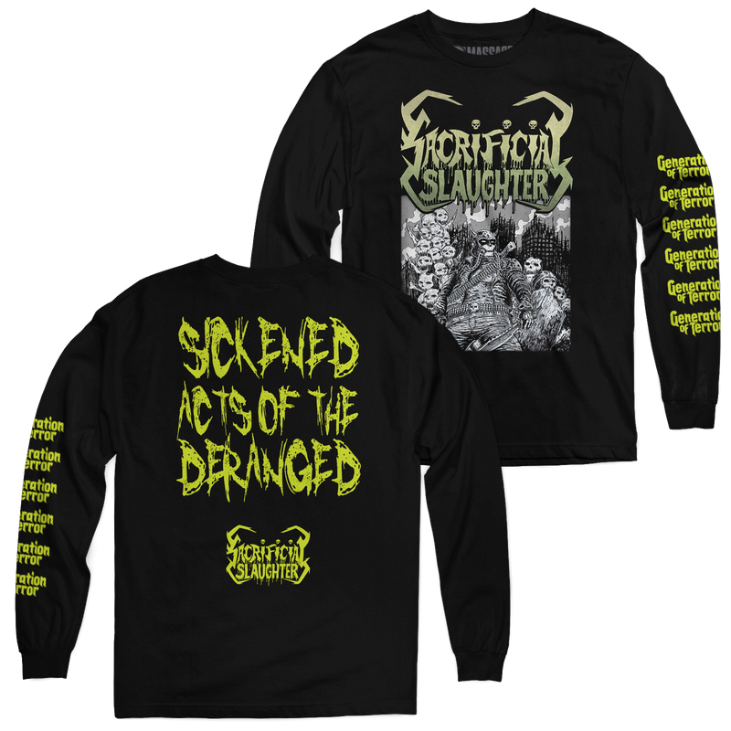 Buy – Sacrificial Slaughter "Sickened Acts" Long Sleeve – Metal Band & Music Merch – Massacre Merch