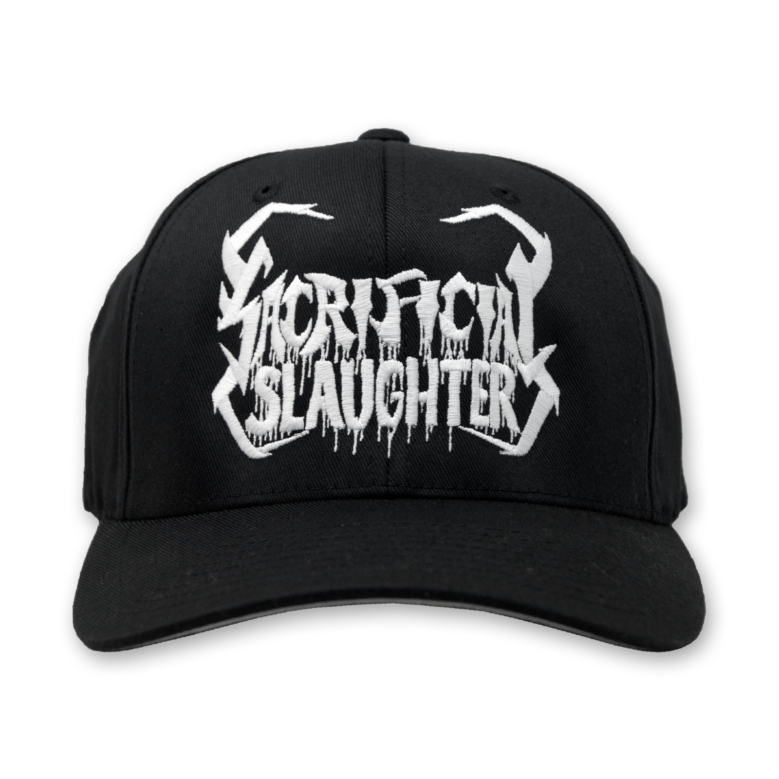 Buy – Sacrificial Slaughter "Skull Logo" Flex Fit – Metal Band & Music Merch – Massacre Merch