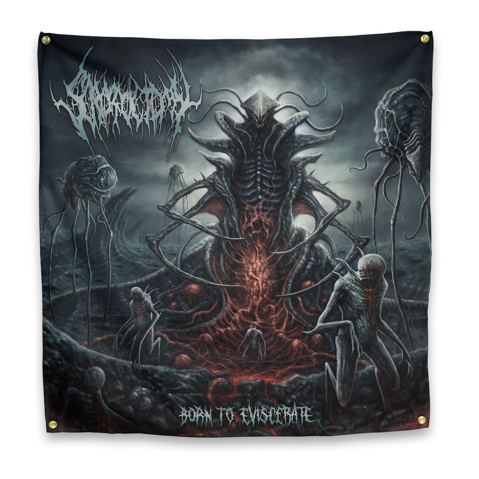 Buy – Scrotoctomy "Born To Eviscerate" Flag – Metal Band & Music Merch – Massacre Merch