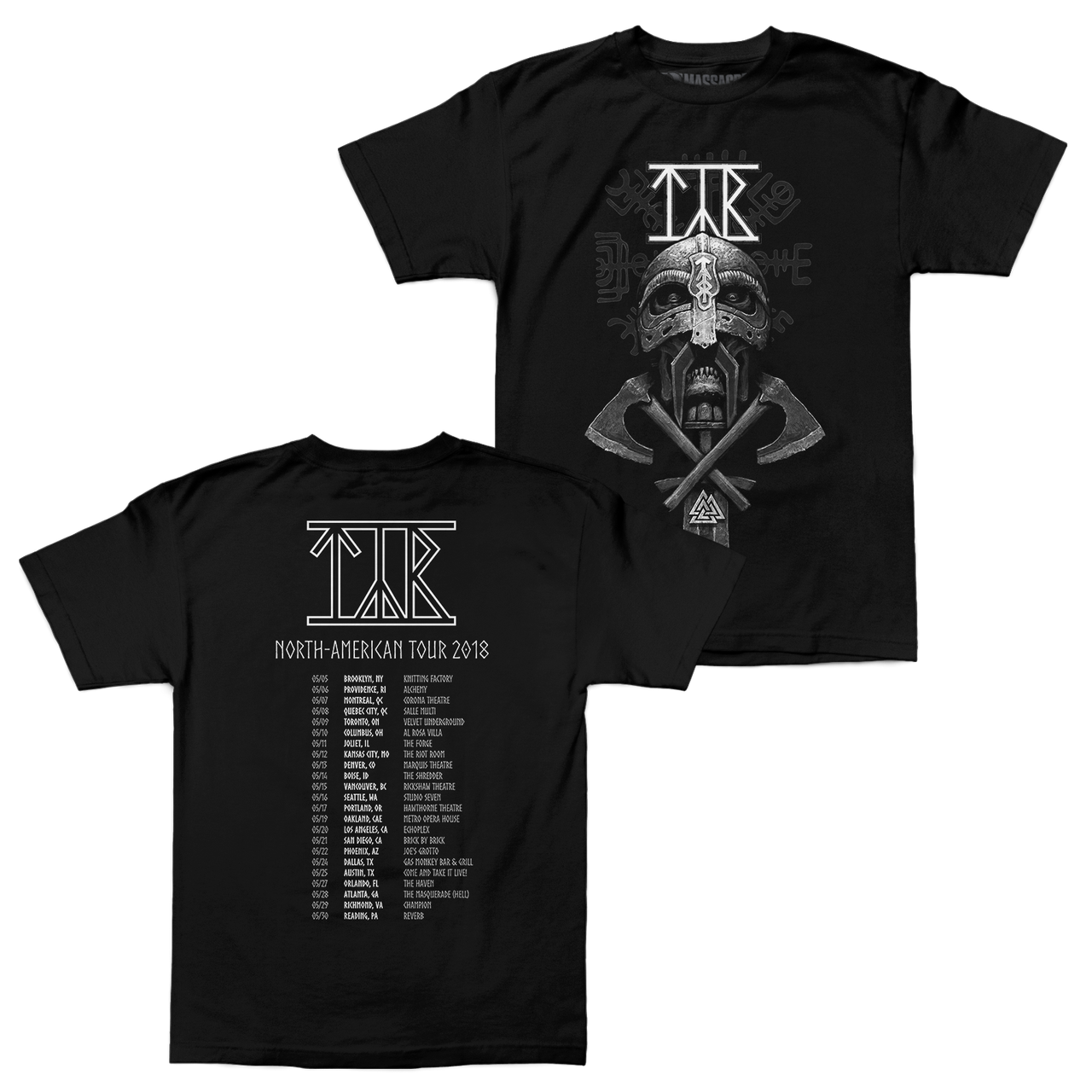 Buy – Tyr "Tour 2018" Shirt – Metal Band & Music Merch – Massacre Merch