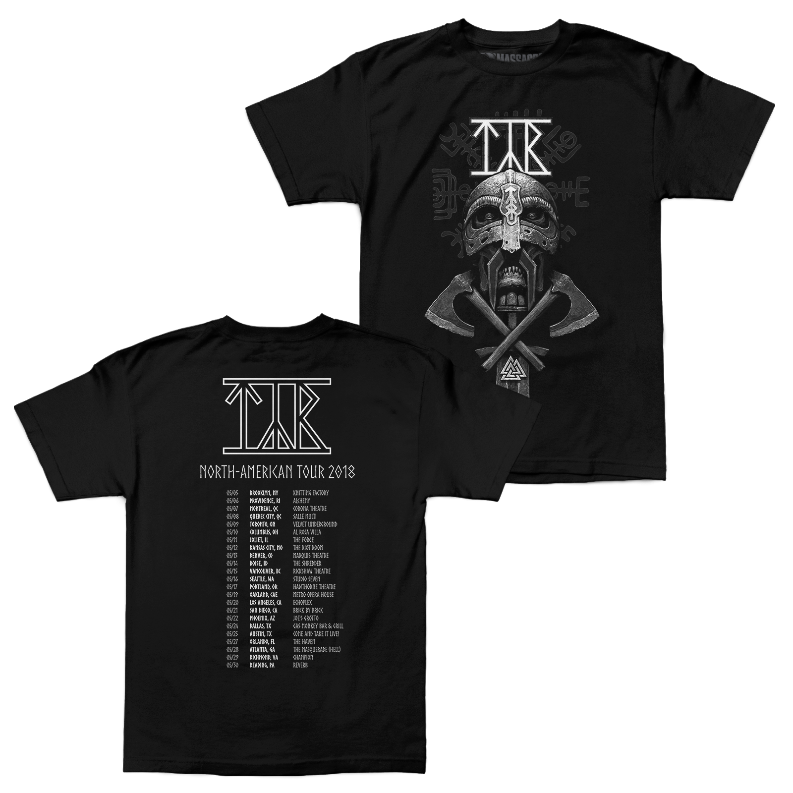 Buy – Tyr "Tour 2018" Shirt – Metal Band & Music Merch – Massacre Merch